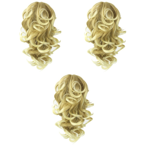 3Pièces Postiches Queue De Synthétiques Khaki À Clip Pince Clip 2