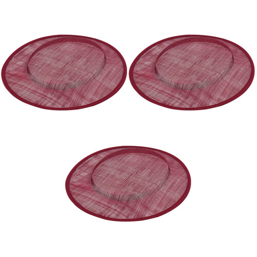 3Pièces Base Pillbox Sinamay Pour Chapeaux Vintage 2