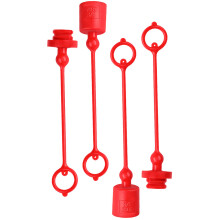 2Ensembles Bouchons Hydrauliques Plastique Rouge Anti-Poussière Décor