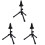 3Pièces Stand Noir Pour Trompette Pliable Et Stable Usage Intérieur 2