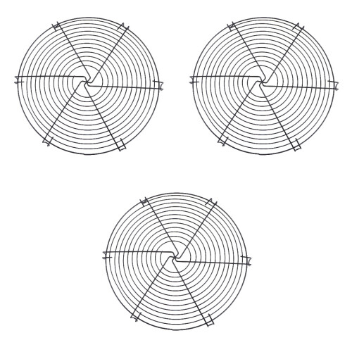 3Pièces Grille Noire De Cuisson Pour Boulangerie Four 2
