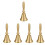 5Pièces Cloches Main Cuivre Ancien Décor 5