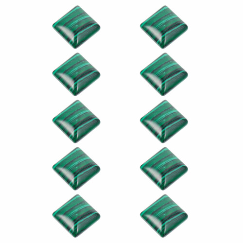 10Pièces Gemmes Naturelles Agate Carrée Vert Pour Fabrication DIY
