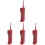 4Pièces Téléphone Fer Rouge Décoration Rétro Bureau Chic 4