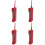 4Pièces Téléphone Fer Rouge Décoration Rétro Bureau Chic 7