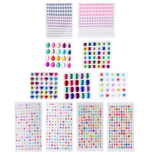 2 Pieces Kids Crystal Sticker Rhinestone Stickers Child 8x8cm
