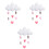 3Pièces Décor Nuage Suspendu Pour 3