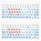 2Pcs Lightweight Sky-Blue Keyboard Cover with Soft Silicone Material 5