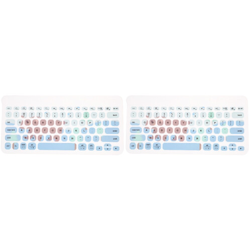 2Pcs Lightweight Sky-Blue Keyboard Cover with Soft Silicone Material 1