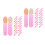 200Pcs Rosy Mini Makeup Brushes Acrylic Eye Shadow Lip Applicator Kit 5