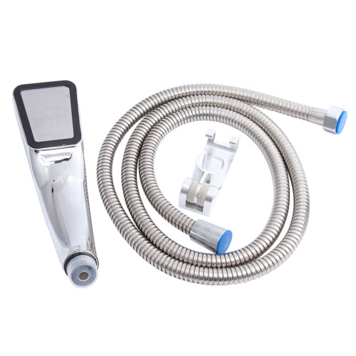 2Pcs Shower Head with Hose and Mount Silver No Maintenance Needed