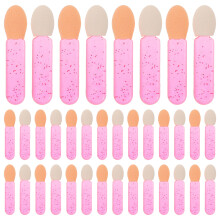 200Pcs Rosy Mini Makeup Brushes Acrylic Eye Shadow Lip Applicator Kit