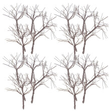 100Pcs Coffee Wire Miniature Tree Boles for DIY Crafts Micro Landscape
