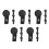20Pcs Black Car Windshield Parking Permit Holder PVC Suction Cup Clamp 5