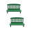2Stk Holz Sofa Mini Modell Grün, Elegantes Deko Element 7