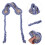 3Pcs Blue Winter Ear Muffs Polyester Soft Adjustable Frost Protection 9