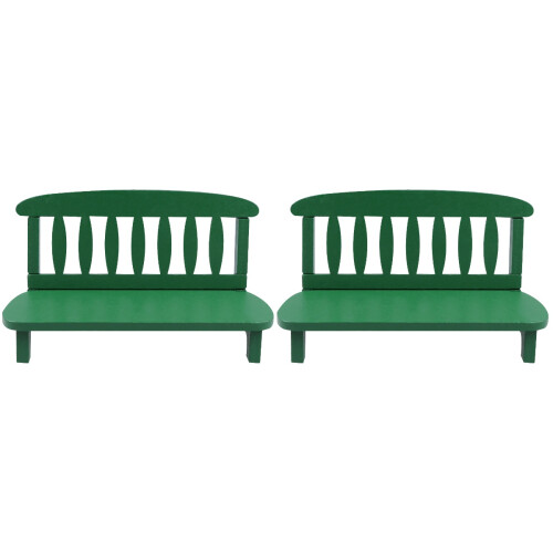 2Stk Holz Sofa Mini Modell Grün, Elegantes Deko Element 1