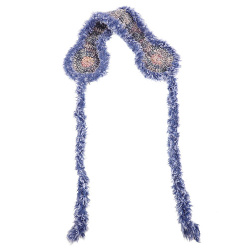 3Pcs Blue Winter Ear Muffs Polyester Soft Adjustable Frost Protection 1