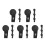 20Pcs Black Car Windshield Parking Permit Holder PVC Suction Cup Clamp 4