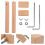 4Pcs DIY Bracelet Weaving Tool Wood Frame Orange Lanyards Maker Kit 10