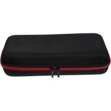 2Pcs Large-Capacity Black Microphone Storage Case with Smooth Zipper