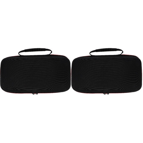 2Pcs Large-Capacity Black Microphone Storage Case with Smooth Zipper 1