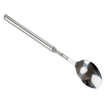 5Pcs Silver Extendable Stainless Steel Spoon Kitchen & Camping Cutlery