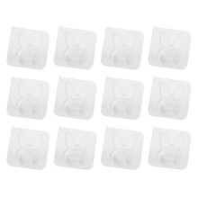 24Pcs Premium Acrylic Wall Hooks Clear Stick on Hangers for Home Use