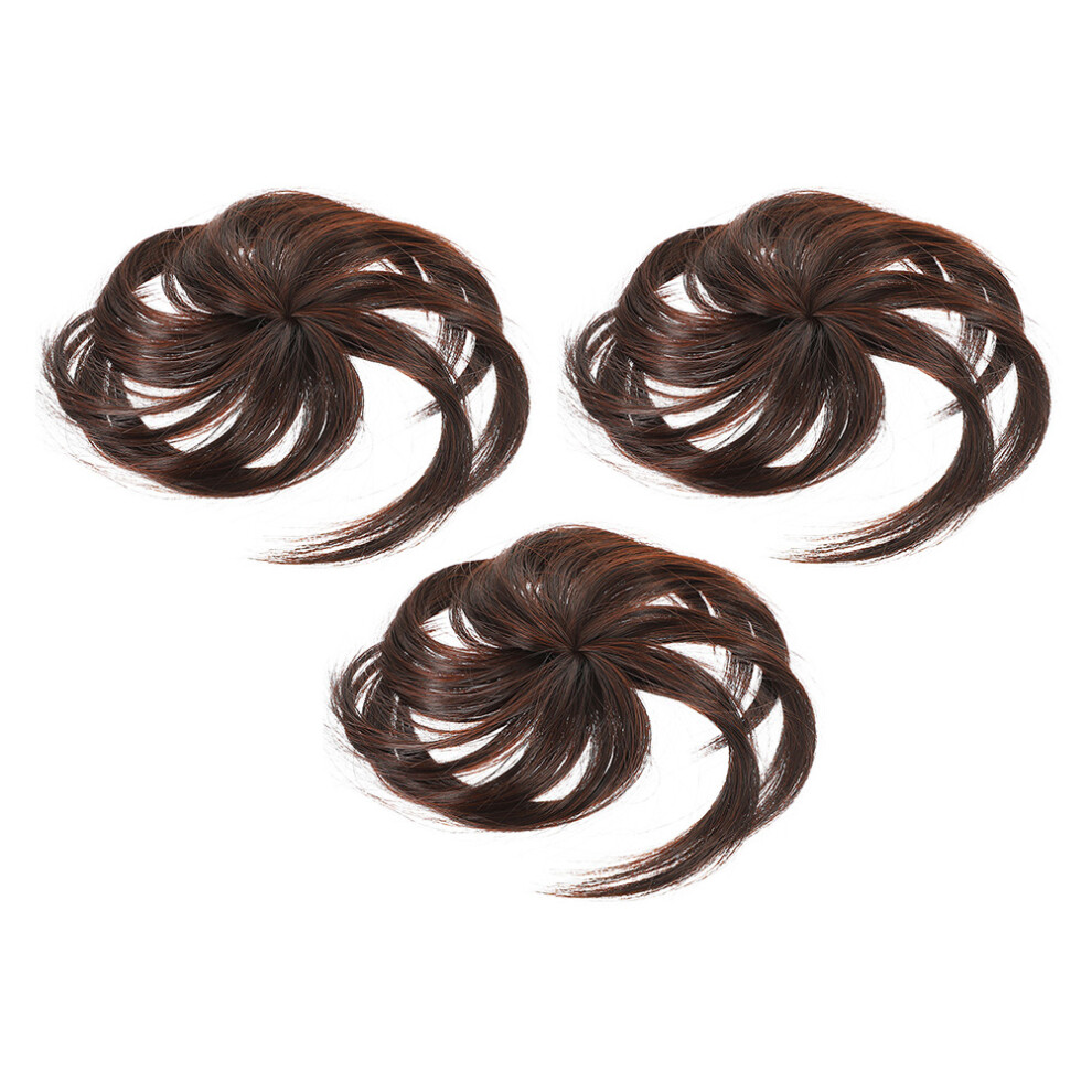 Iplusmile 9Pcs Hair Toppers For Thinning Hair Brown Short Synthetic Extensions