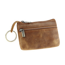 3St Mini Portemonnee Bruin Retro Stijl Duurzaam Zippered Houder