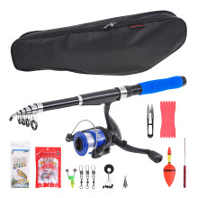 2Sets Durable Fishing Pole Set with Simple Design Assorted Color