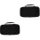 2Pcs Large-Capacity Black Microphone Storage Case with Smooth Zipper 3