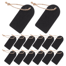 100Sets Lightweight Black Chalkboard Tags with Rope for Store Display