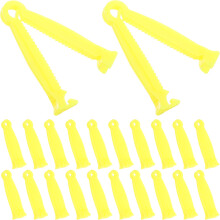400Pcs Yellow PVC Livestock Umbilical Cord Clips for Healthy Growth