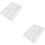 2Pcs Plastic Cutlery Storage Box White Multi-Function Utensil Holder 6