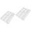 2Pcs Plastic Cutlery Storage Box White Multi-Function Utensil Holder 4