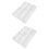 2Pcs Plastic Cutlery Storage Box White Multi-Function Utensil Holder 5