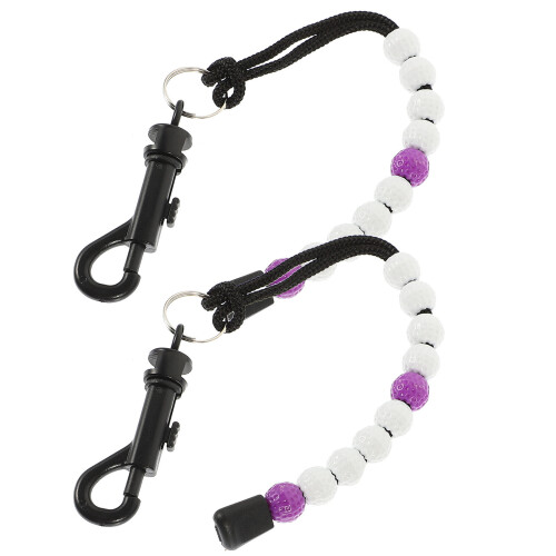 8Pcs Purple Plastic Golf Stroke Counters Outdoor Golfing Scoring Beads
