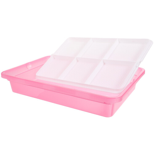 4Pcs Pink Cat Grass Hydroponic Planter Box Double Layer Design 1