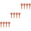 12St Violin Stemknoppen Lichtbruin Set 5