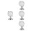 4Stk Transparentes Weltkugel Ornament Mini Mit Halter 4