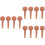 12St Violin Stemknoppen Lichtbruin Set 6