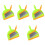 5Sets Multi Color Small Dustpan and Brush Set PP for Precise Cleaning 4