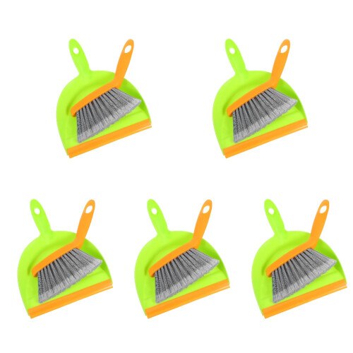 5Sets Multi Color Small Dustpan and Brush Set PP for Precise Cleaning 2