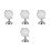 4Stk Transparentes Weltkugel Ornament Mini Mit Halter 8