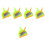 5Sets Multi Color Small Dustpan and Brush Set PP for Precise Cleaning 5