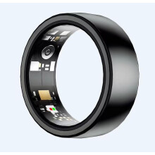 Smart Ring with Heart Rate, Blood Oxygen, Sleep and Calorie Tracking, IP68 Waterproof Size 8 Black