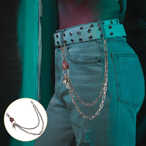 Punk Stijl Jeans Ketting , Zinklegering, Decoratief 2