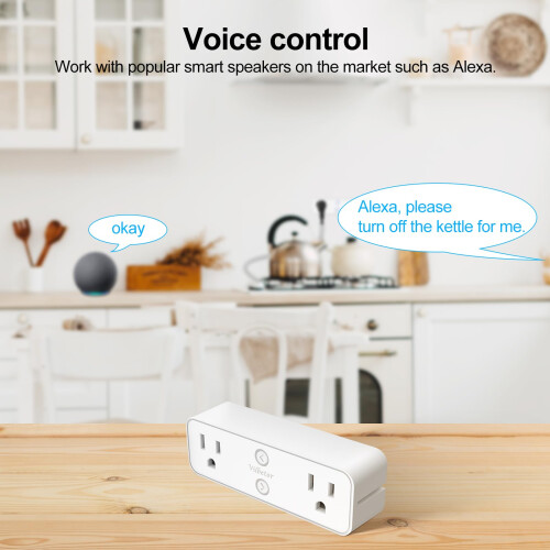 Smart Power Strip with Individual Control, WiFi Surge Protector with USB Ports, Voice and Timer Function 1