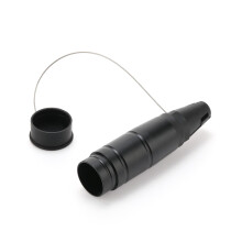 Outdoor Armored Fiber Optic Cable Cover with Metal Housing, Waterproof Dustproof HDMI Sleeve, Black 10 Pack